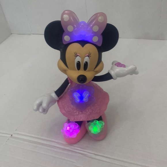 DISNEY talking singing Minnie Mouse light up push press flower toy colors - Picture 5 of 13